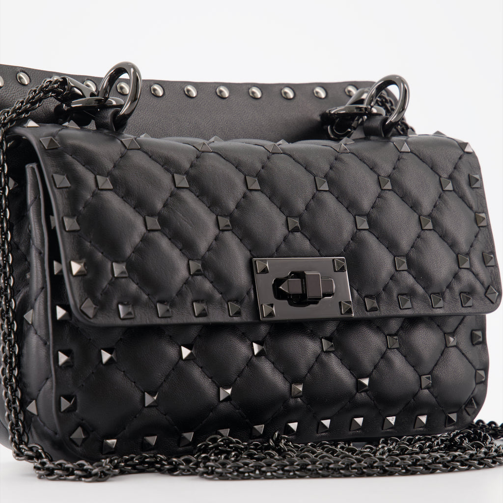 Sacs à main et épaule Sac Rockstud Spike Valentino Garavani Noir Femme