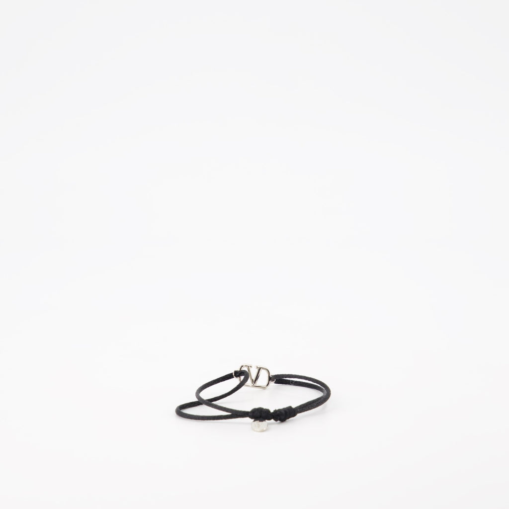 Bijoux Bracelet VLogo en coton Valentino Garavani Noir Homme