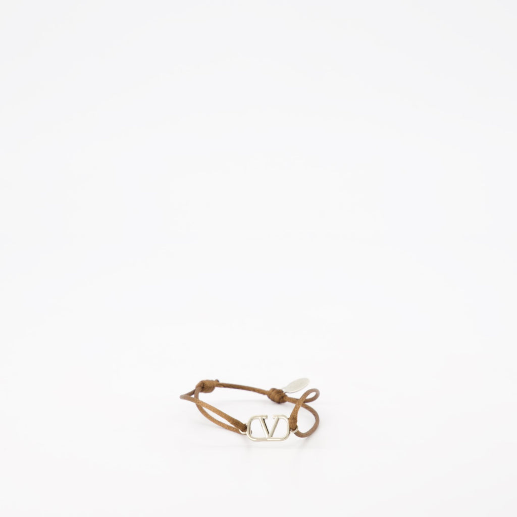 Bijoux Bracelet VLogo en coton Valentino Garavani Marron Homme