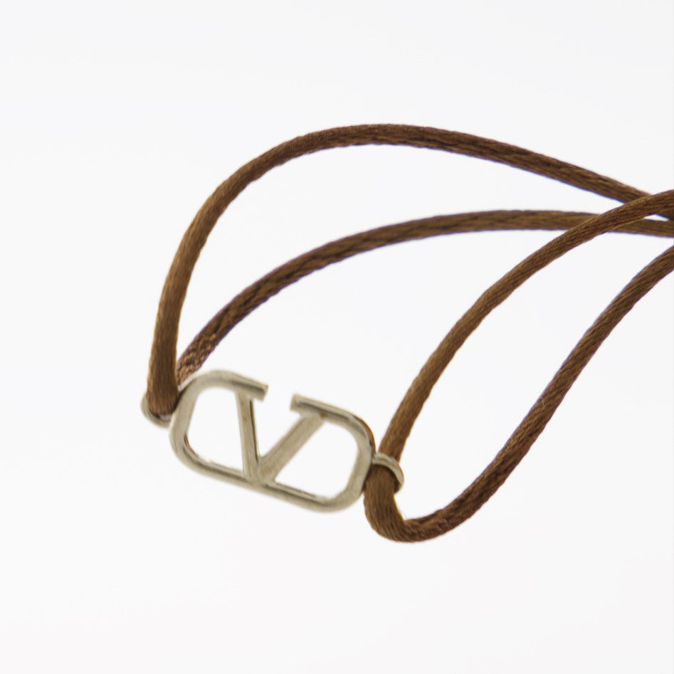 Bijoux Bracelet VLogo en coton Valentino Garavani Marron Homme