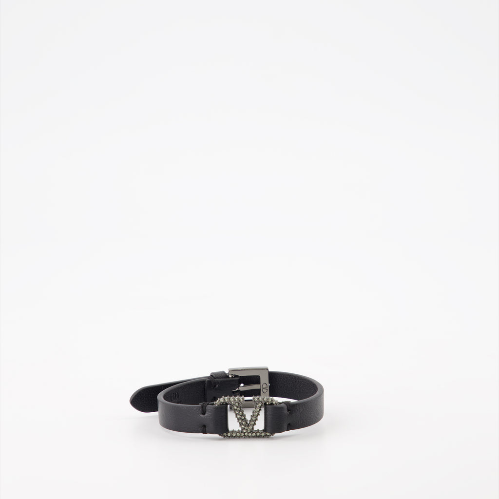 Joias Bracelet à cristaux VLogo Signature Valentino Garavani Preto Femme