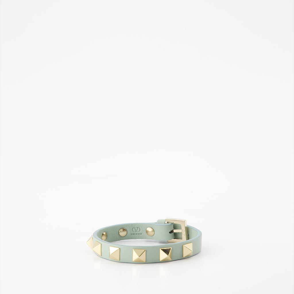 Bijoux Bracelet Rockstud Valentino Garavani Vert Femme