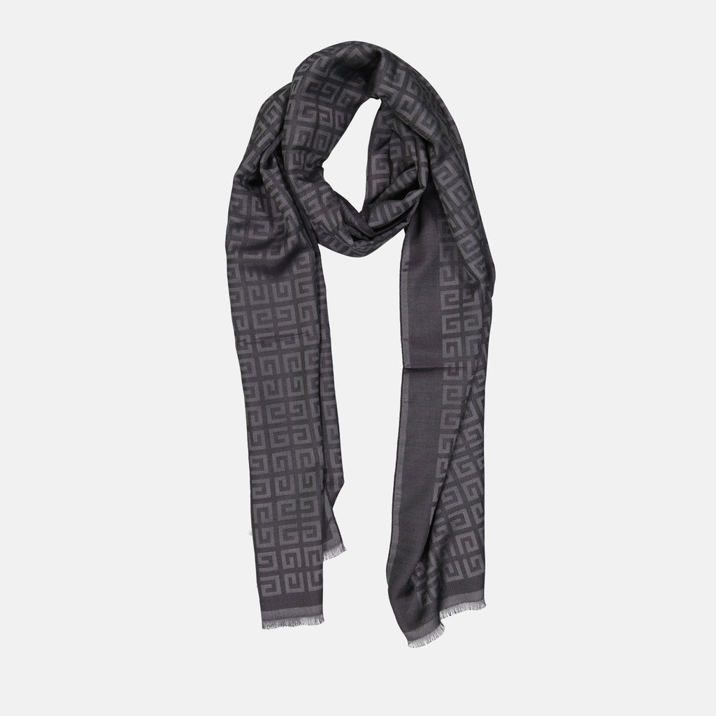 Écharpes, foulards et gants Echarpe Givenchy 4G en soie Givenchy Gris Femme