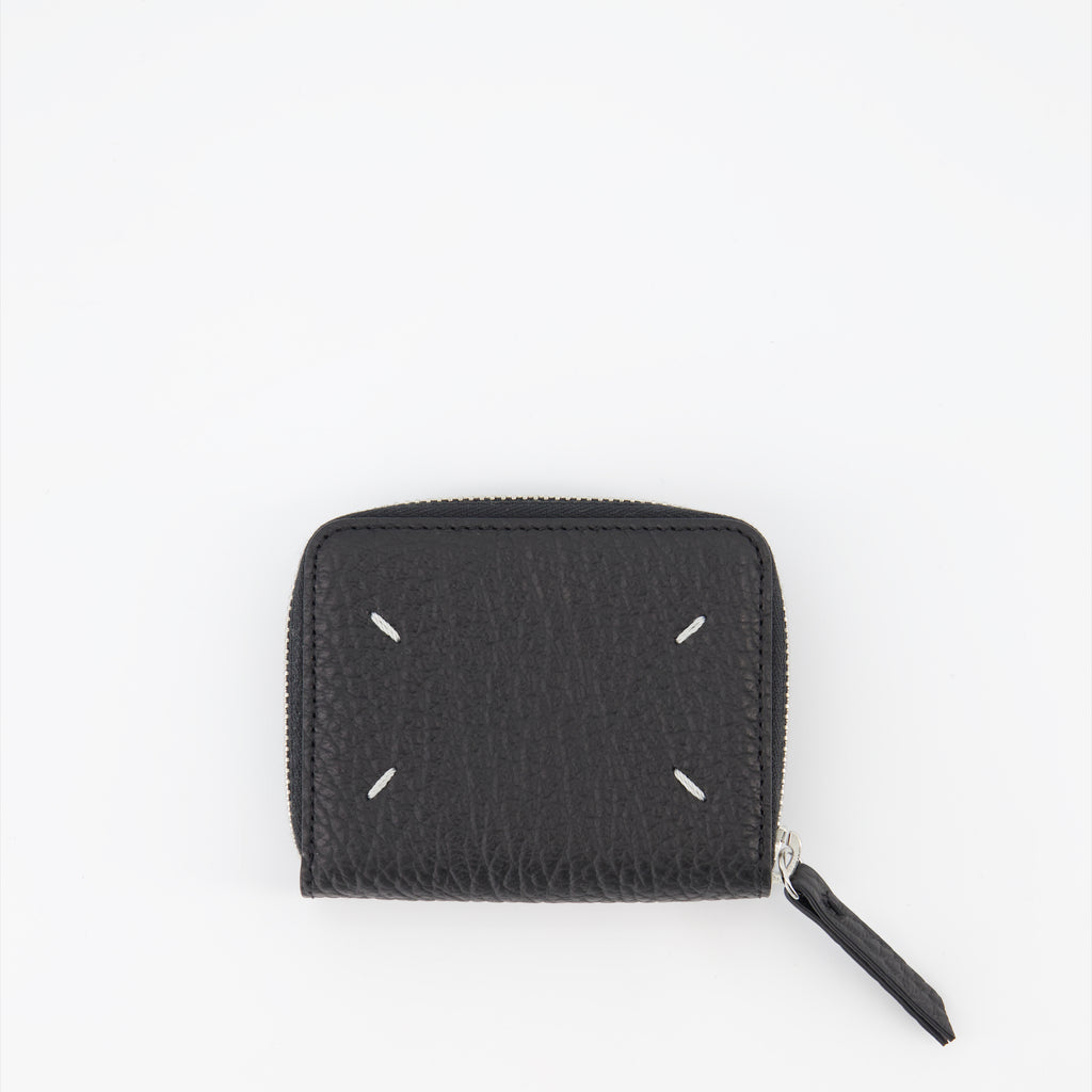 Kleine lederwaren Portefeuille Four Stitches Maison Margiela Schwarz Unisex