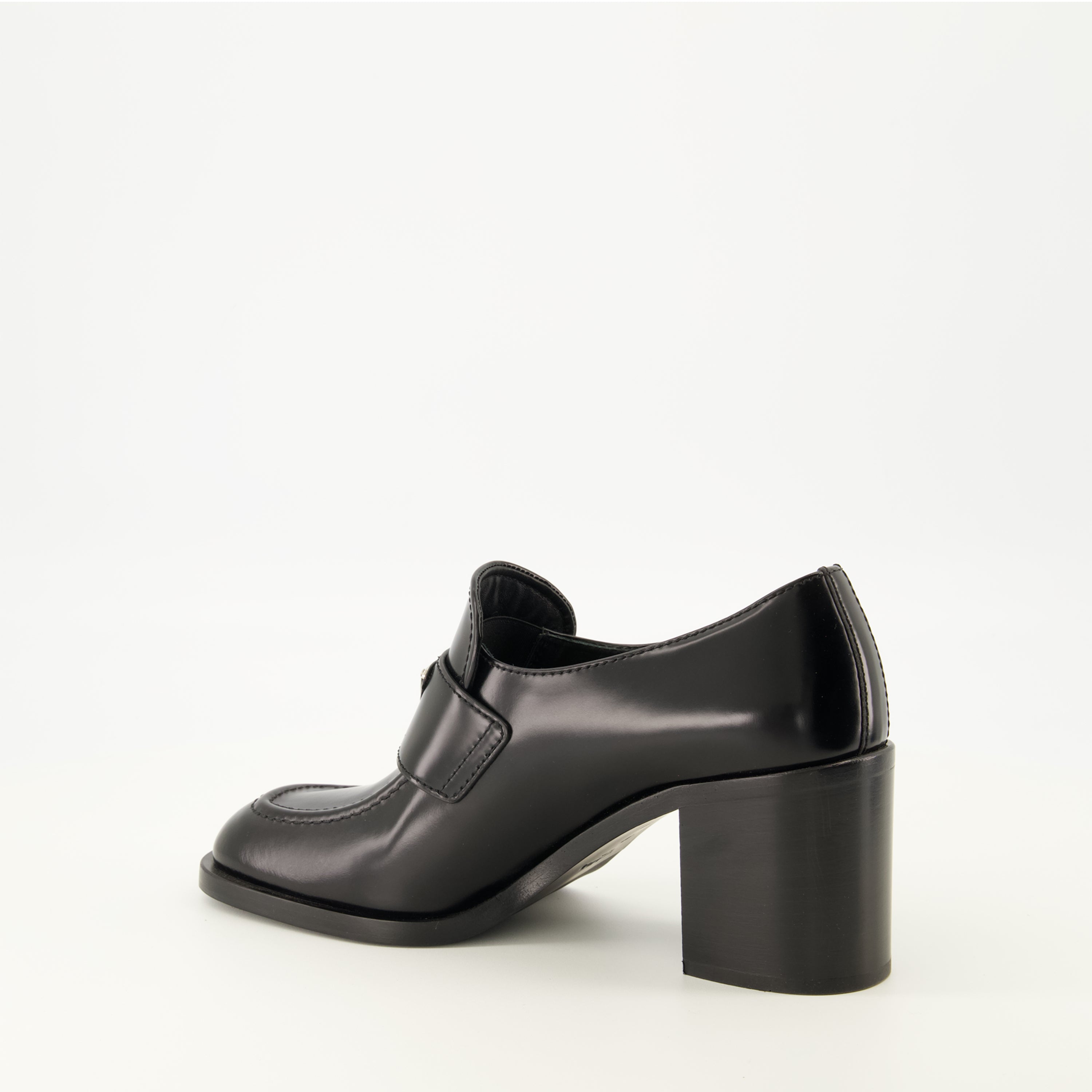 Loafers Heeled moccasins Prada Black Women