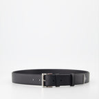 Belts Triangle Logo Saffiano Belt Prada Black Man
