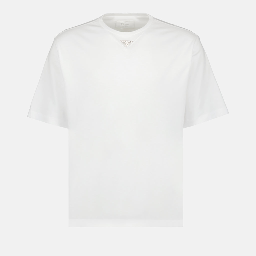 T-shirts T-shirt à logo Prada Blanc Homme