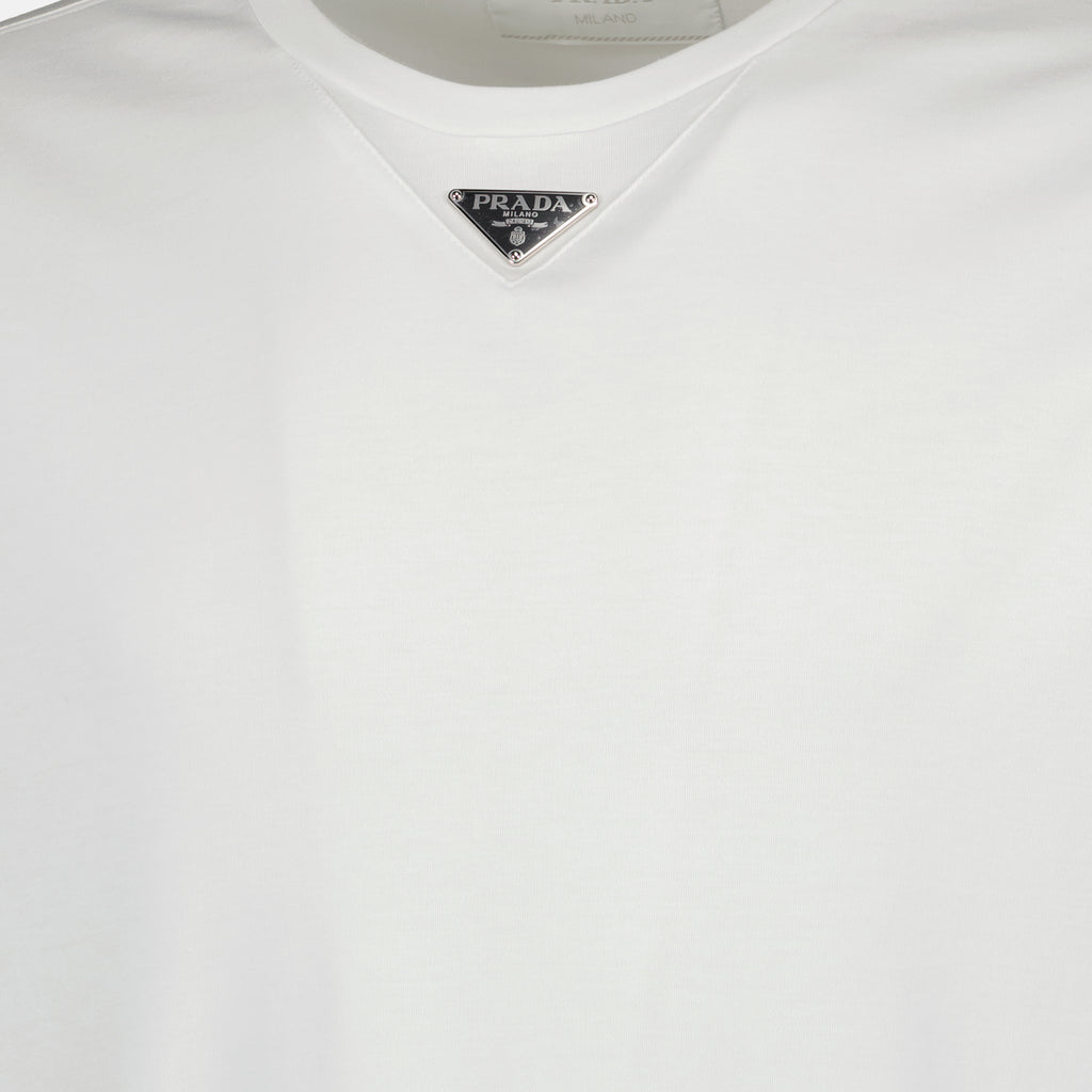 T-shirts T-shirt à logo Prada Blanc Homme