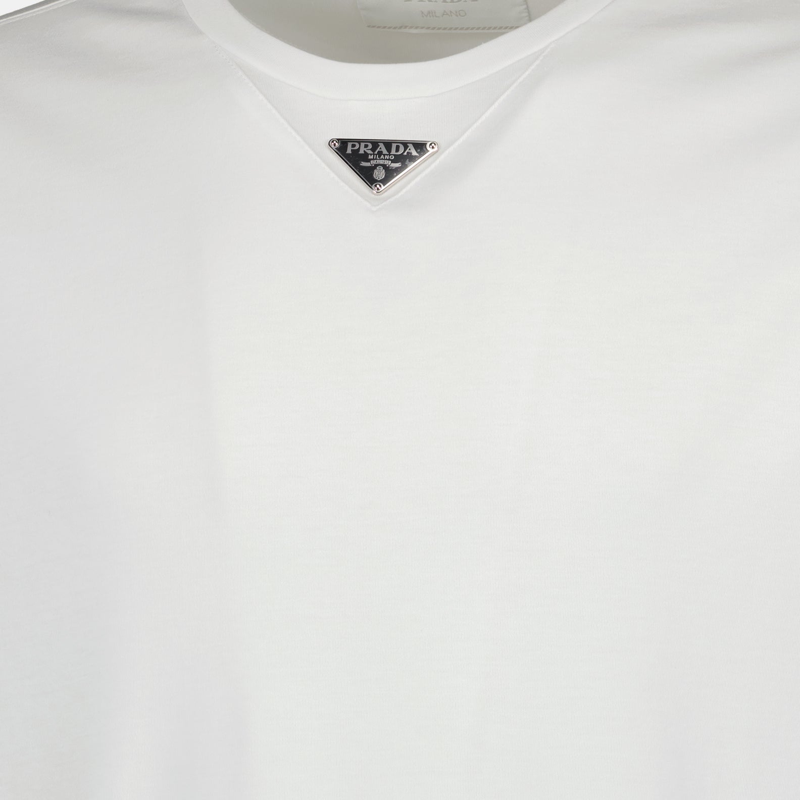 T-shirts T-shirt à logo Prada Blanc Homme