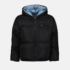 Manteaux Doudoune en Re-Nylon Prada Noir Femme