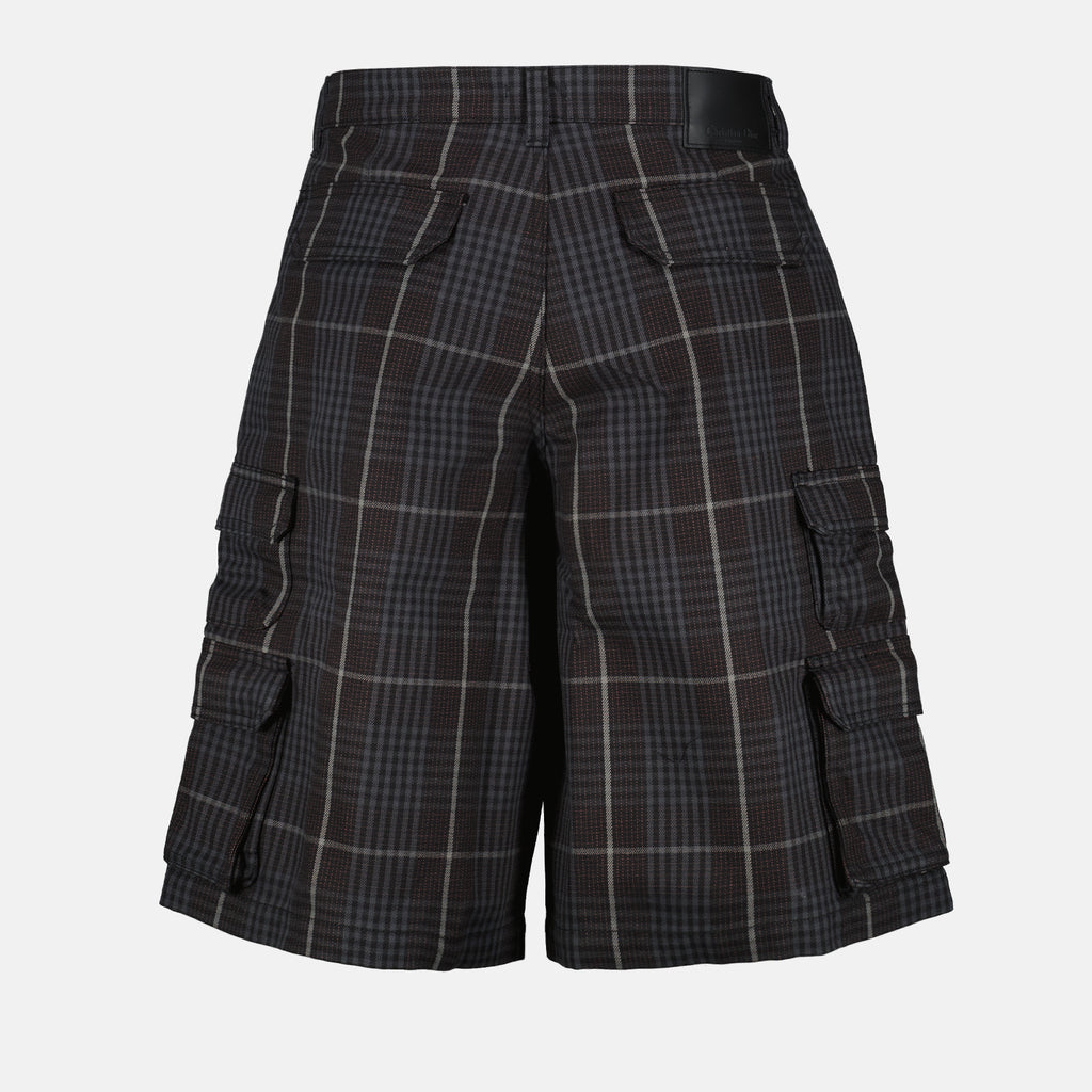 Shorts Checked Shorts Dior Gray Man