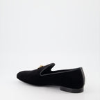Loafer Mocassins en velours Versace Schwarz Homme