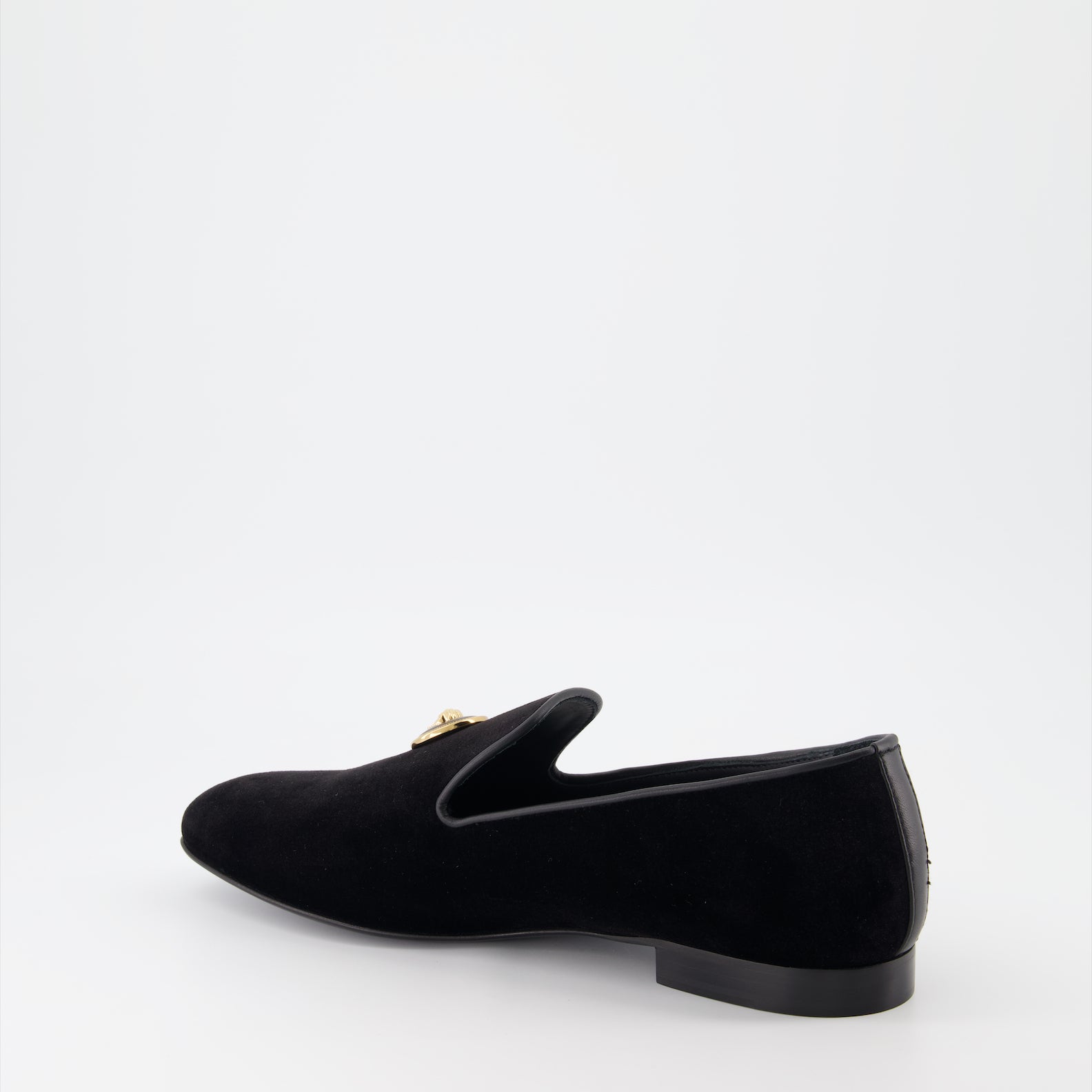 Loafer Mocassins en velours Versace Schwarz Homme