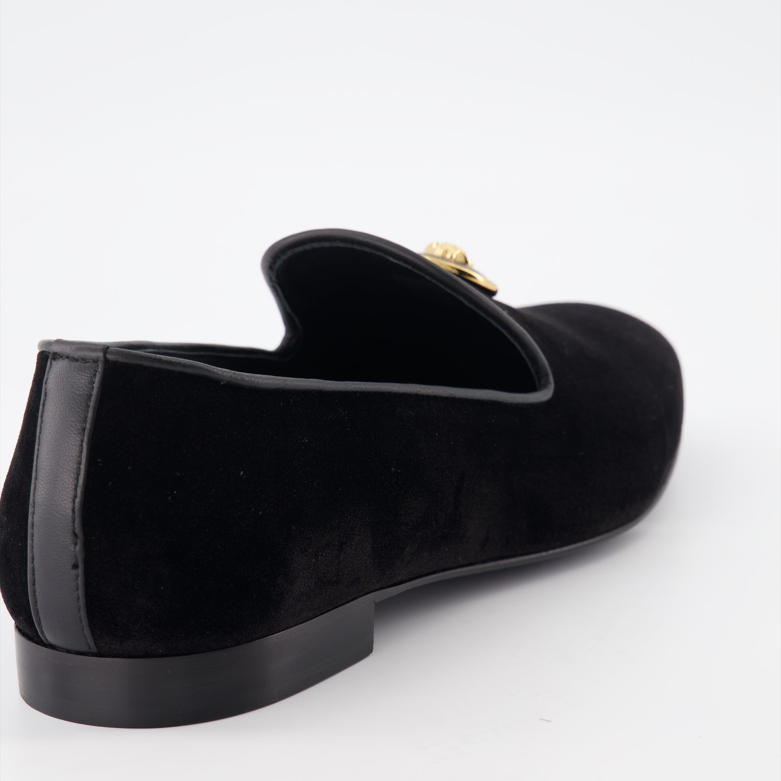 Loafer Mocassins en velours Versace Schwarz Homme