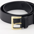 Belts Triangle Logo Saffiano Belt Prada Black Women