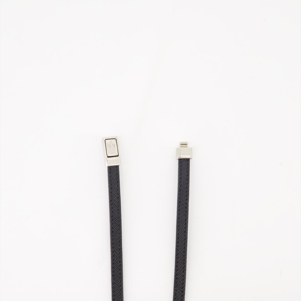 Joias Bracelet Saffiano Prada Preto Homme