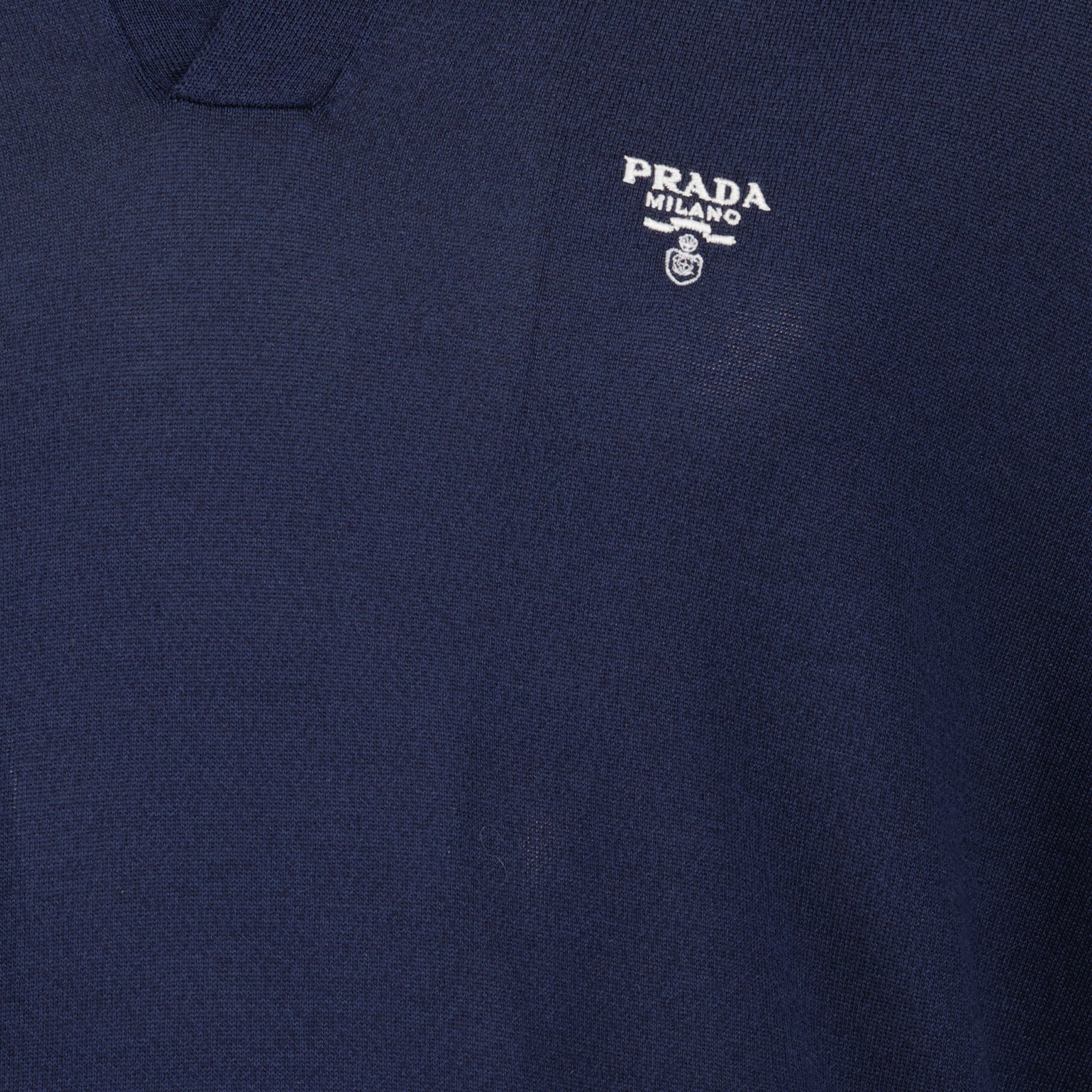 Polos Polo en soie Prada Bleu foncé Homme