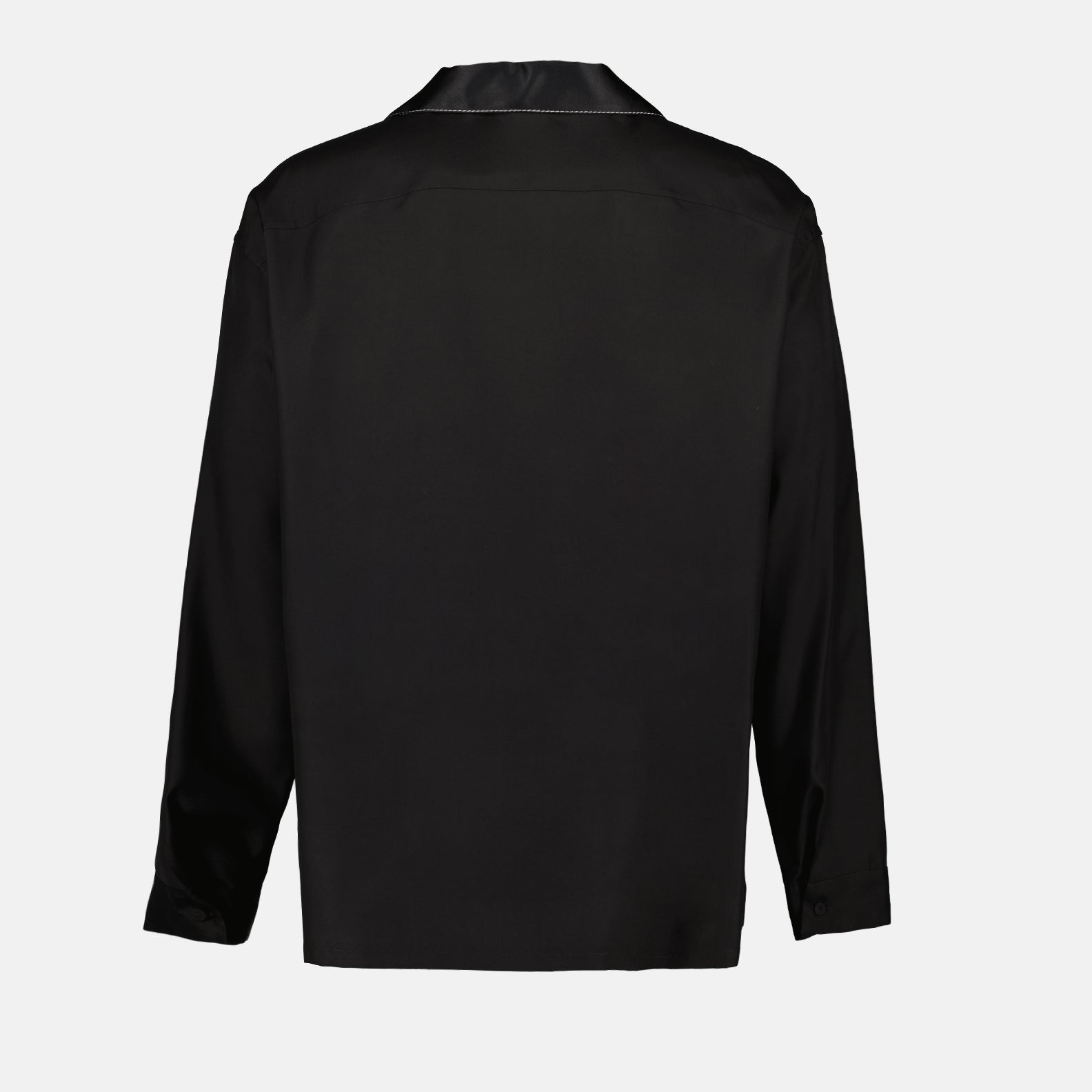 Chemises Chemise en soie Prada Noir Homme