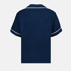 Polo Polo en coton éponge Prada Blu scuro Homme
