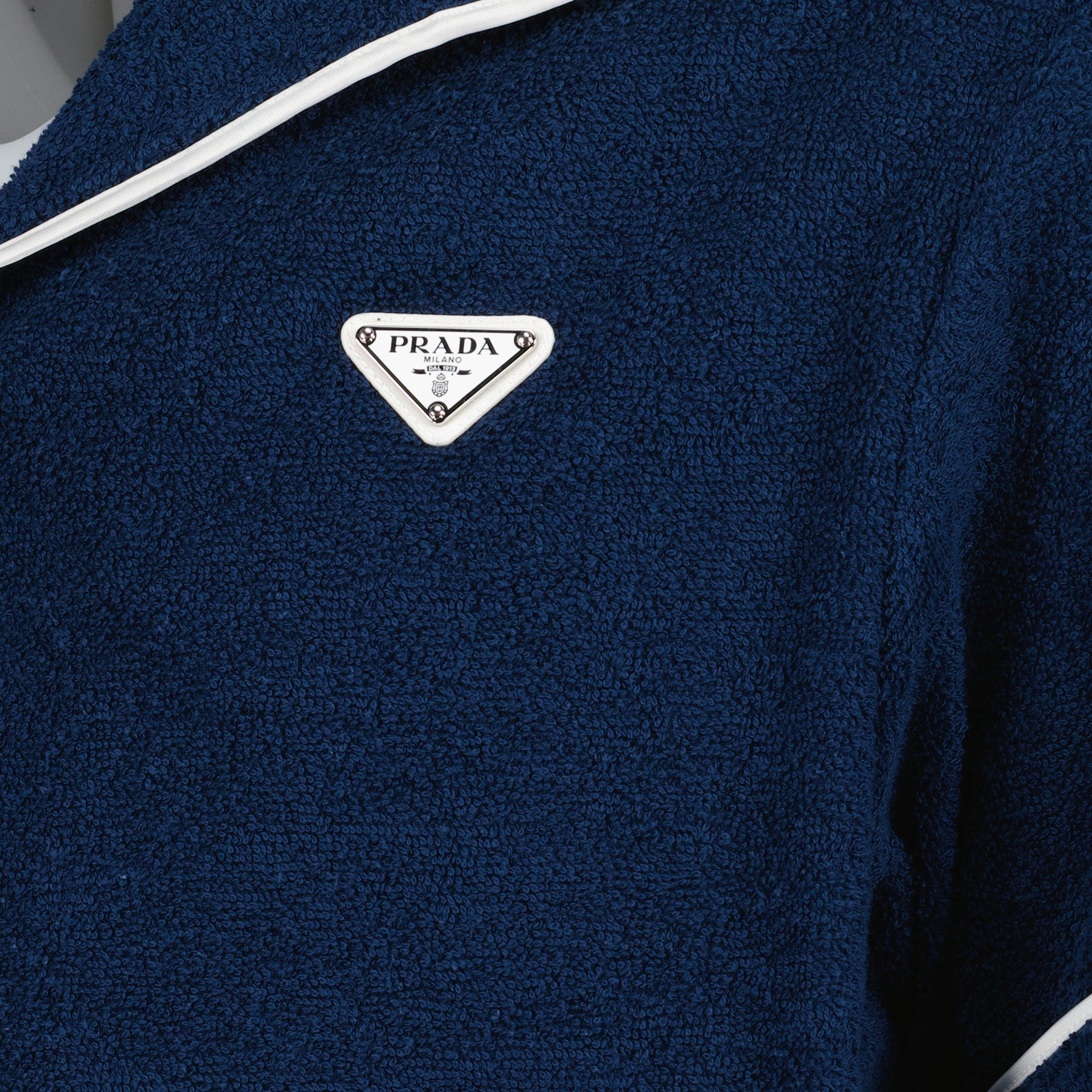 Polos Polo en coton éponge Prada Bleu foncé Homme