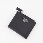 Kleine lederwaren Portemonnaie Saffiano Prada Schwarz Homme