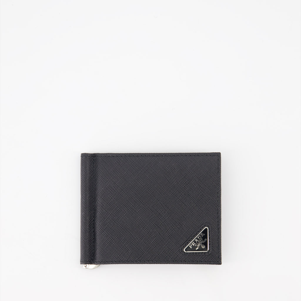Small leather goods Saffiano wallet Prada Black Man