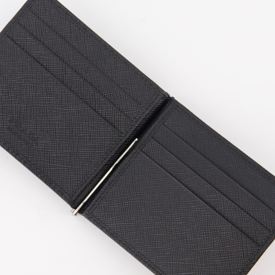 Small leather goods Saffiano wallet Prada Black Man