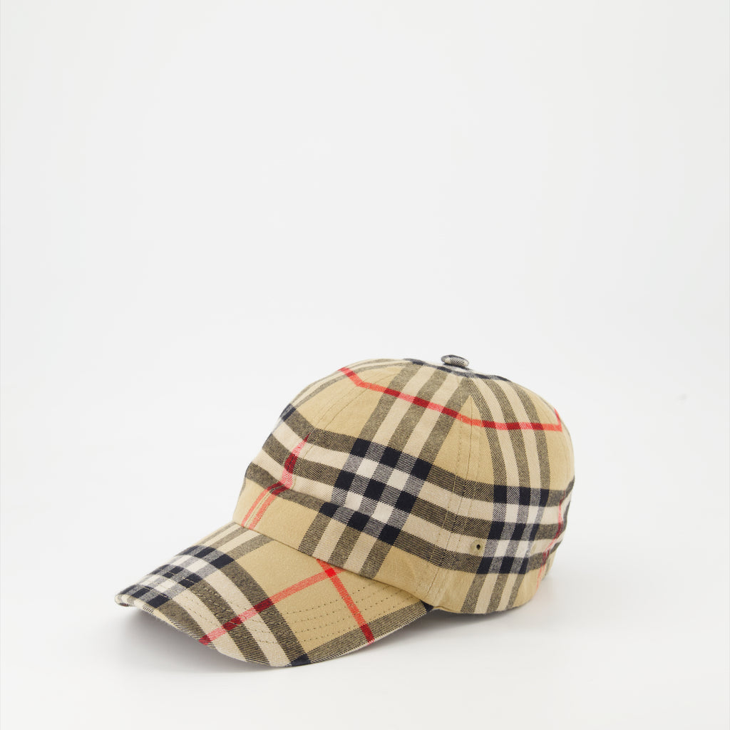 Hats, caps and beanies Checked Cap Burberry Beige Unisex
