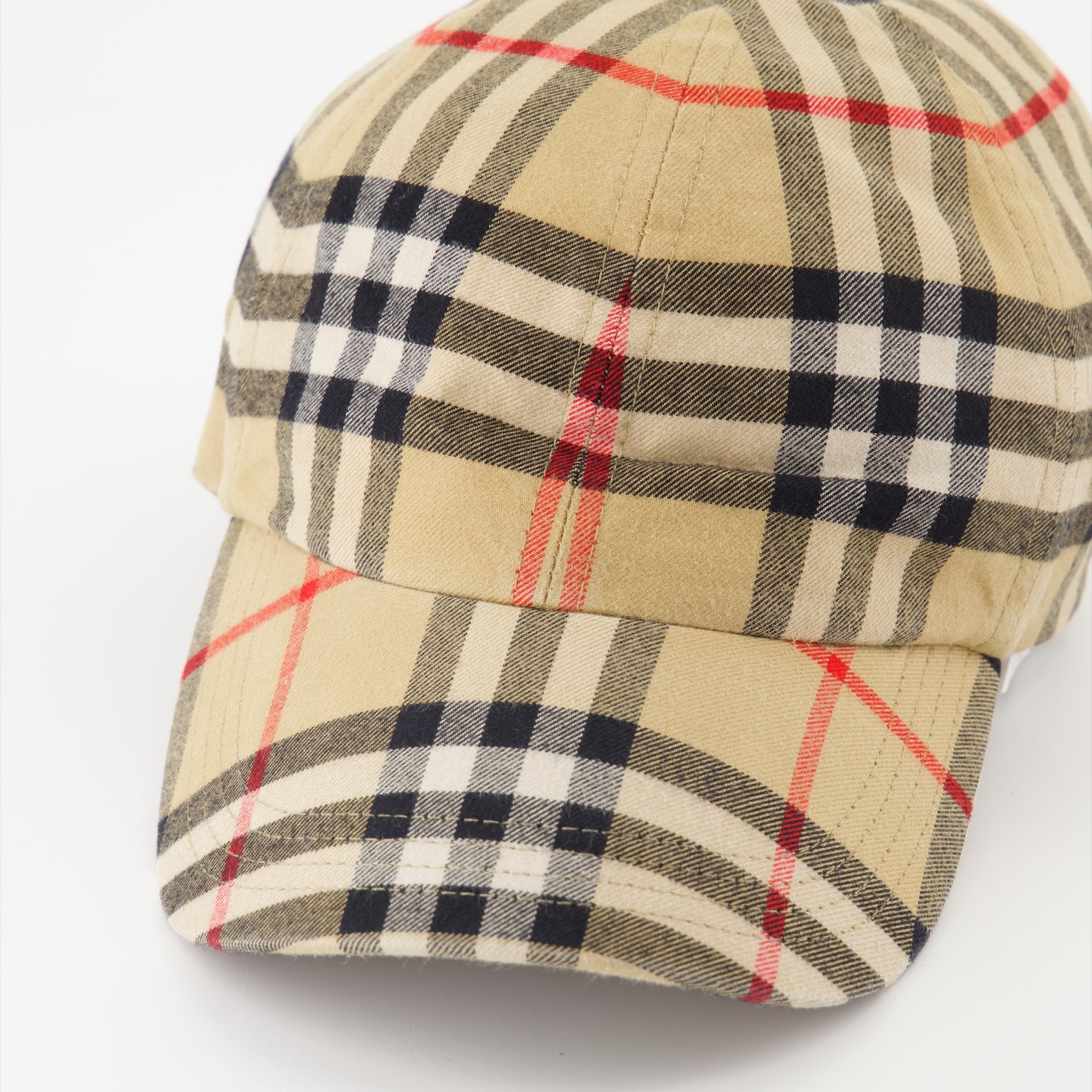 Hats, caps and beanies Checked Cap Burberry Beige Unisex