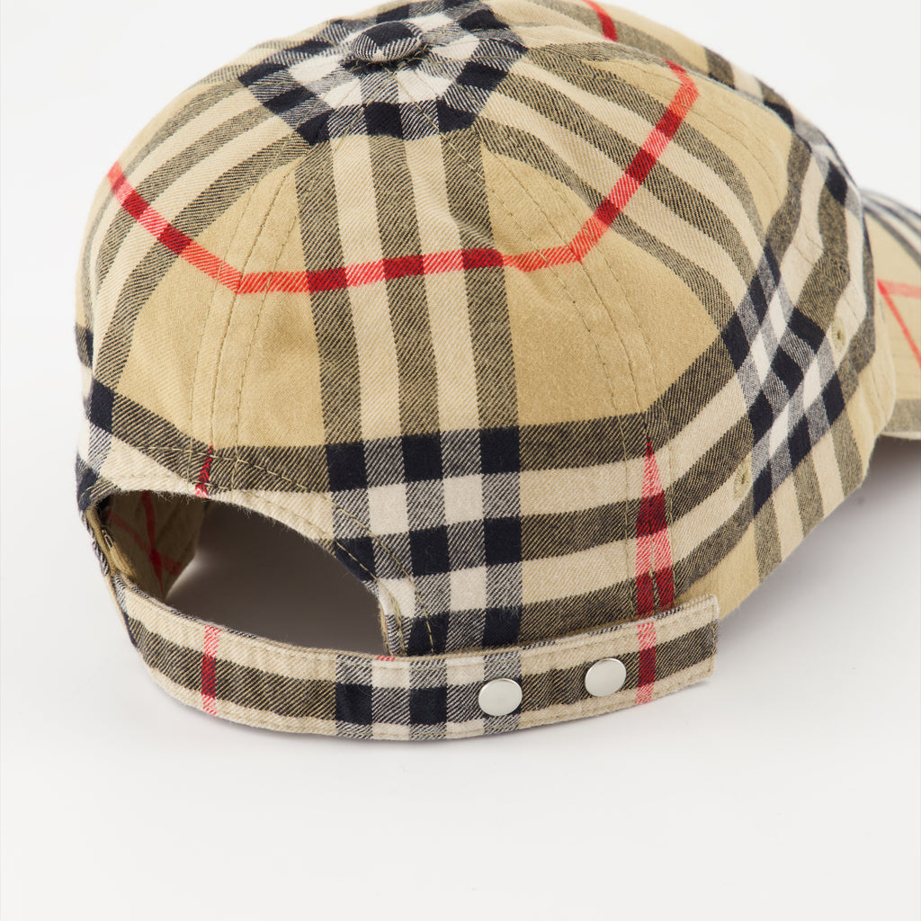 Hats, caps and beanies Checked Cap Burberry Beige Unisex