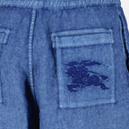 Shorts Short en lin Cavalier Burberry Blu Homme