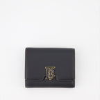 Kleine lederwaren Portefeuille TB compact Burberry Schwarz Femme
