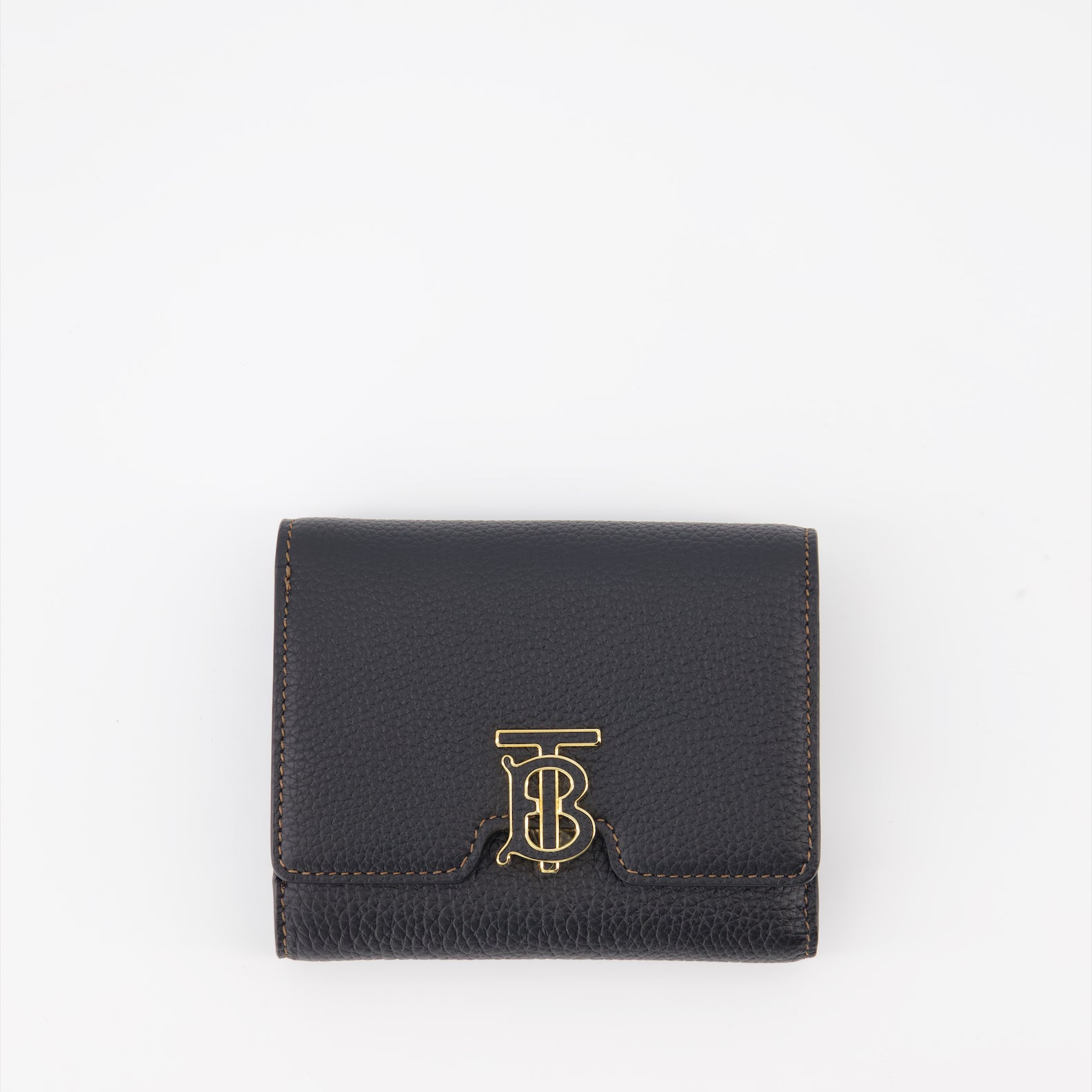 Kleine lederwaren Portefeuille TB compact Burberry Schwarz Femme