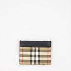Pequenos artigos de couro Porte-cartes à carreaux Burberry Bege Homme