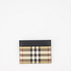Pequenos artigos de couro Porte-cartes à carreaux Burberry Bege Homme