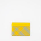 소형 가죽 제품 Porte-cartes à carreaux Burberry 노란색 Homme