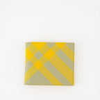 Petite maroquinerie Portefeuille à carreaux Burberry Jaune Homme