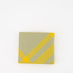 Petite maroquinerie Portefeuille à carreaux Burberry Jaune Homme