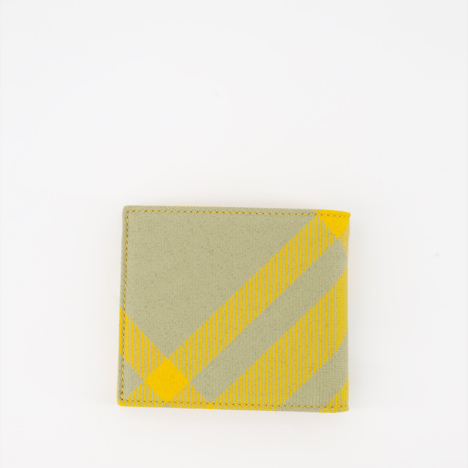 Petite maroquinerie Portefeuille à carreaux Burberry Jaune Homme