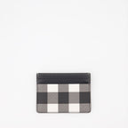 Piccola pelletteria Porte-cartes à carreaux Burberry Grigio Homme