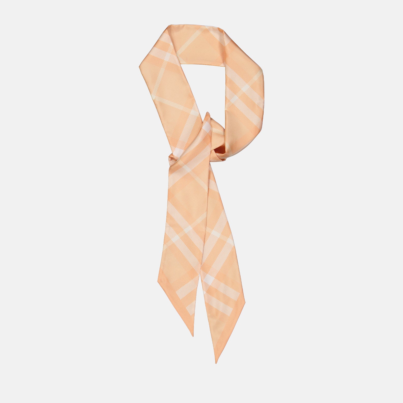 Scarves and gloves Silk check headband Burberry Orange Women