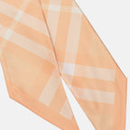 Scarves and gloves Silk check headband Burberry Orange Women
