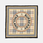 Scarves and gloves Checked silk scarf Burberry Beige Women