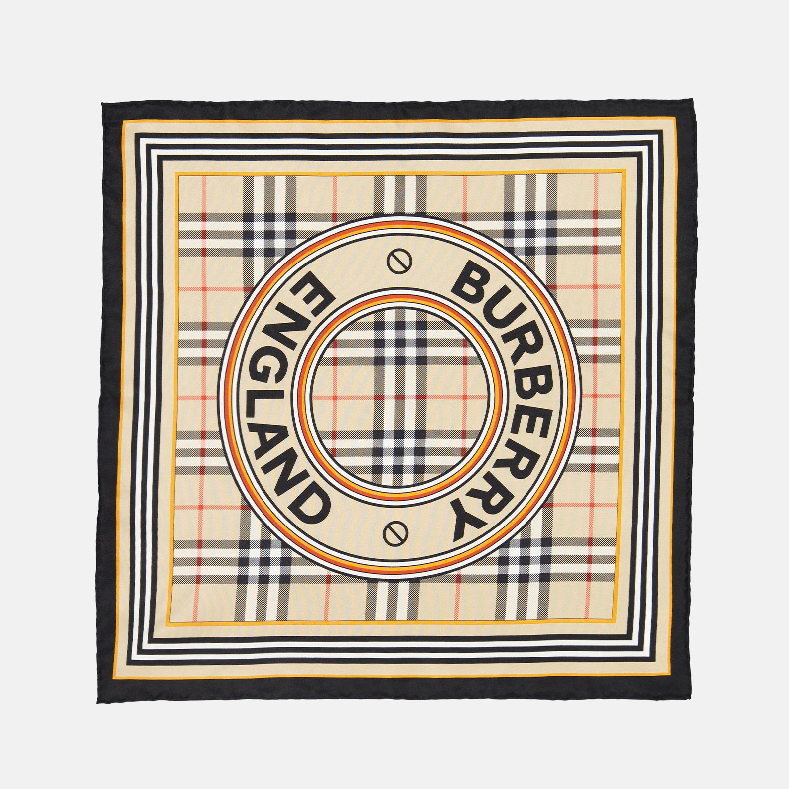 Checked silk scarf