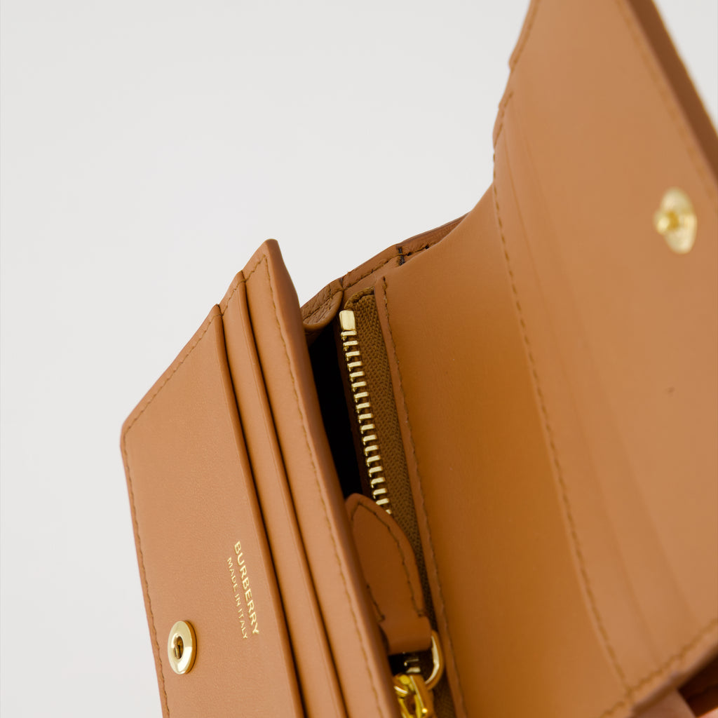 Kleine lederwaren Portefeuille TB Burberry Braun Femme