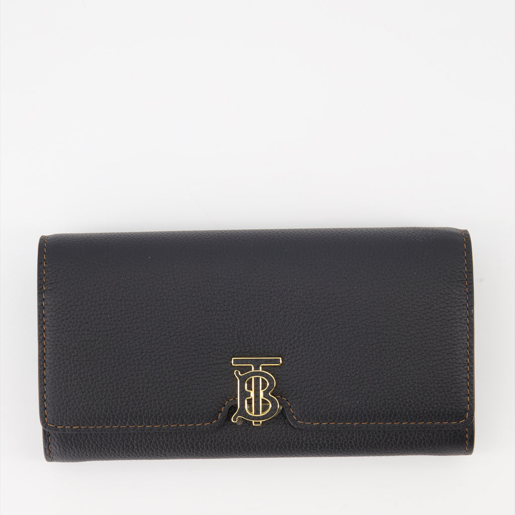 Petite maroquinerie Portefeuille TB continental Burberry Noir Femme