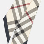 Scarves and gloves Silk check headband Burberry Gray Women