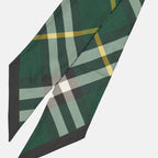 Lenços e luvas Bandeau à carreaux en soie Burberry Verde Femme