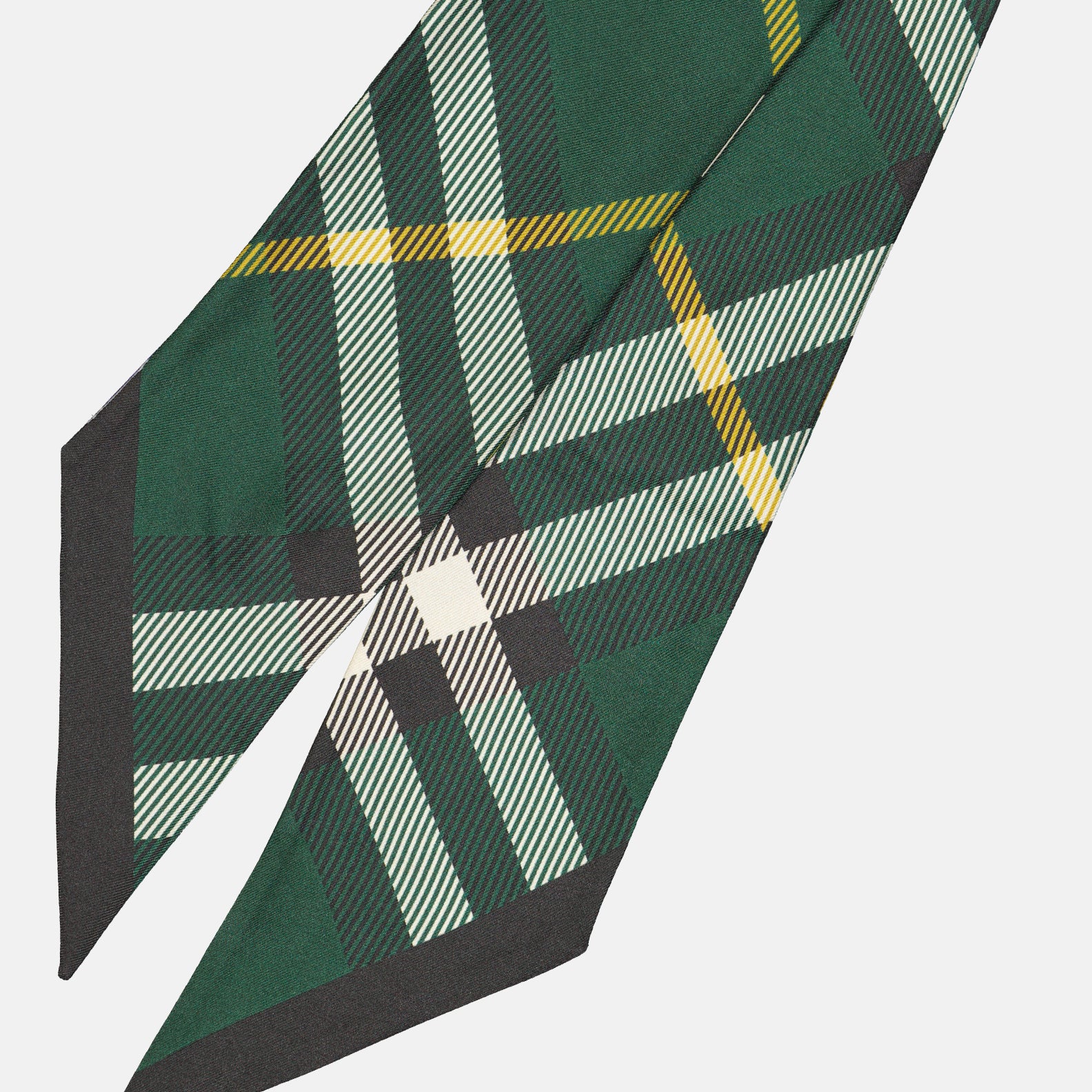 Scarves and gloves Silk check headband Burberry Green Women