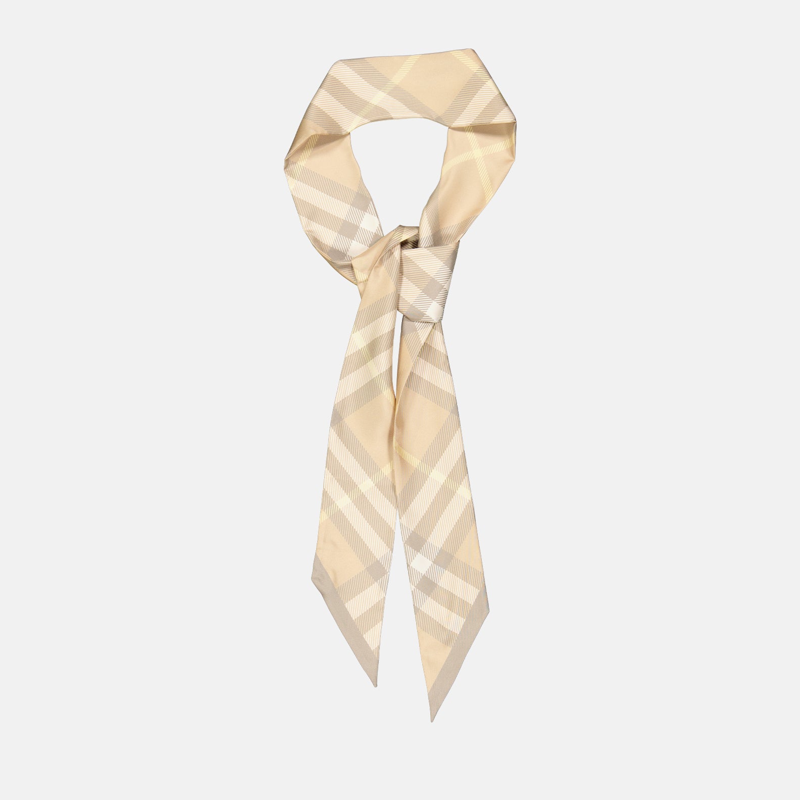 Scarves and gloves Silk check headband Burberry Beige Women